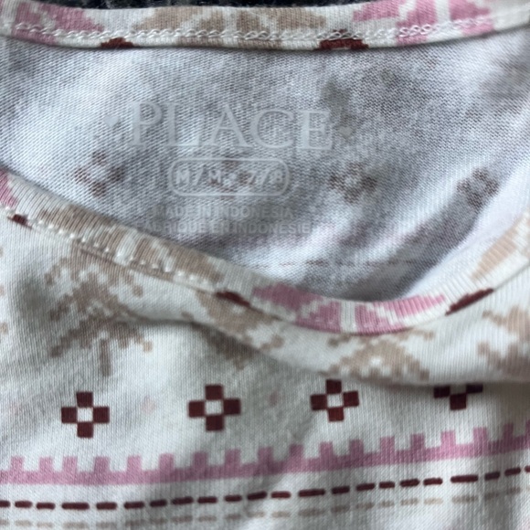 The Children’s place girls winter  Patterned Pink and White long sleeve Dress - Picture 2 of 2